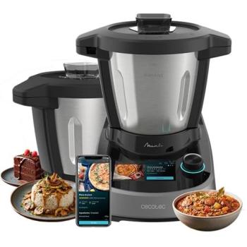 Robot de Cocina Multifunción Cecotec Mambo Touch con Dispensador de Alimentos y Jarra Habana Pro, 37 Funciones, Pantalla Táctil, App Mambo, 3.3L, Báscula, Autolimp