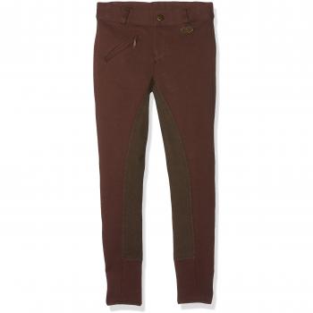 HKM Hombre Equitación Penny Slim Line 3/4 ribete, todo el año, infantil, color Marrón - marrón oscuro, tamaño 116