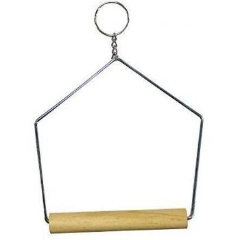 Juguete para Perico con Espejo Redondo de Metal y Campana 15cm