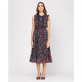 Vestido midi sin mangas de cuello redondo Niza