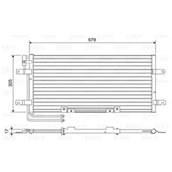 Condensador de aire acondicionado VALEO 814079 para VOLKSWAGEN Transporter