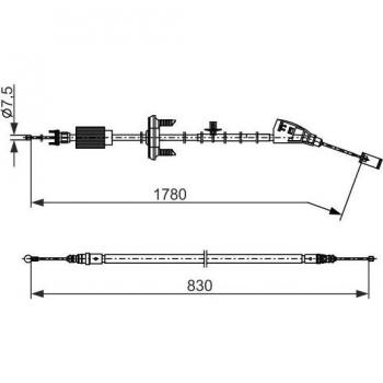 Cable de freno de mano BOSCH 1 987 482 797