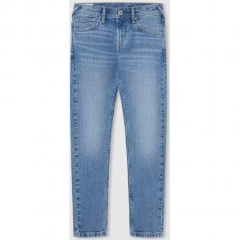 Pepe Jeans - Vaquero pitillo azul desgastado para niño Jeans Finly Skinny