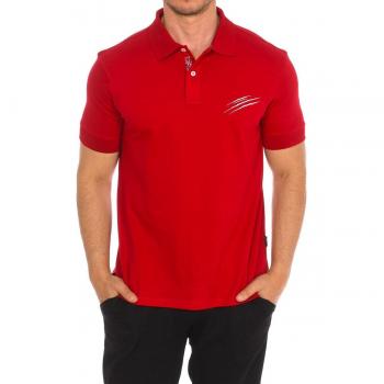 Plein Sport Men's Short-Sleeved Polo Shirt PIPS504 - Red Cotton Size S