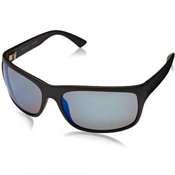 Serengeti Pistoia Unisex Matte Black Polarized Sunglasses 555nm Blue Rectangular Design