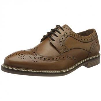 Hush Puppies Bryson Men's Tan Leather Oxford Brogues - Size UK 6