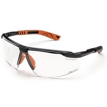 Univet 5 X 8.01.00.00 5 x 8 – Gafas de esquí con cristal transparente, negro/naranja