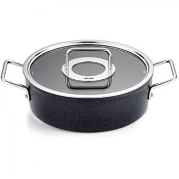 Cacerola de Aluminio Fissler Adamant 24 cm con Tapa de Cristal, Fabricada en Alemania