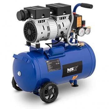Compresor sin aceite móvil 24 L 550 W con manómetro 6-8 bar