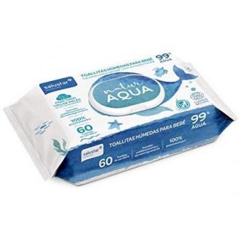 Toallitas húmedas Bebé Natur Aqua 60 uds