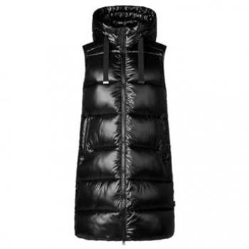 Save The Duck Women's Black Padded Gilet with Hood - One Size