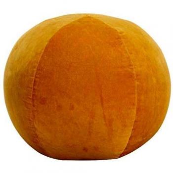 Puf de terciopelo de algodón amarillo 50x35 cm