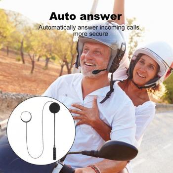 Auriculares Manos Libres para Casco de Motocicleta Bluetooth 5.1 Estéreo Inalámbrico con Receptor de Audio y Modo de Reposo Largo