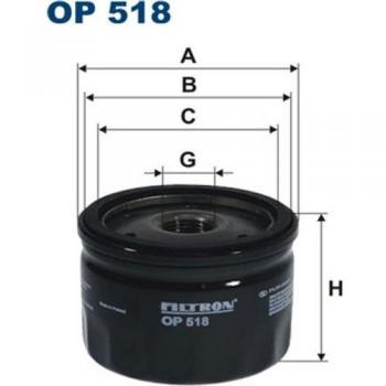 Filtron OP518 Bloque de Motor