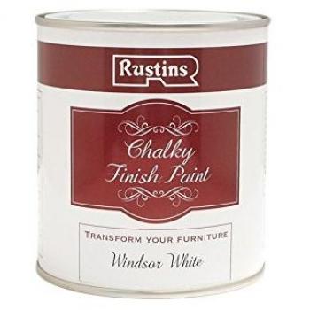 Rustins CHAPW250 Chalky Finish Paint Windsor White 250ml, 250 ml