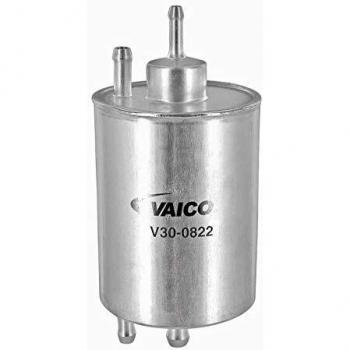Filtro de combustible VAICO V30-0822, compatible con diversas marcas y modelos de vehículos, diseñado para asegurar un flujo óptimo de combustible y proteger el sistema de inyección, fabricado con materiales de alta calidad para una mayor durabilidad 
