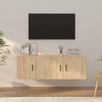 Set de Muebles para TV 2 Piezas en Madera Contrachapada Sonoma