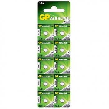 Baterías Alcalinas Mini GP 164 / G1 / LR60 / LR620 / AG1 / L621 - Paquete de 10 Unidades