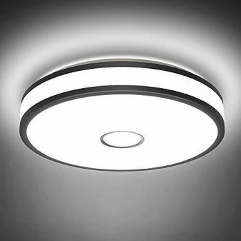 Onforu 32W LED Lámpara de Techo Salón, IP65 Impermeable CRI 90+ LED Plafón 2800LM para Cocina Dormitorio Habitacion, Igual al 300W Luz Interior Techo, 5000K Blanco Frío Redonda Moderna