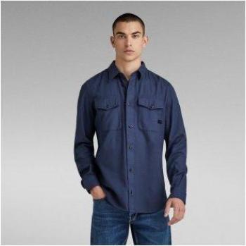 Camisa de Manga Larga Marine Slim Fit G-Star en Azul Marino