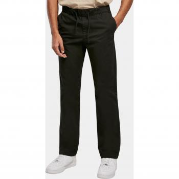 Urban Classics Men's Black Straight Slit Trousers