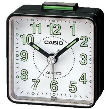 CASIO 10683 TQ-140-1B - Reloj Despertador analógico negro