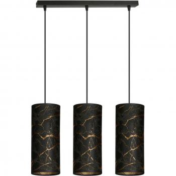 Lámpara de techo colgante EMIBIG LIGHTING Joni 3 luces alargado negro-jaspeado con diseño moderno y elegante, ideal para iluminar espacios amplios