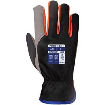 Portwest a280 K1rl Guante wintershield, Negro/Naranja, L/9