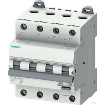 Siemens Type A Earth Leakage Circuit Breaker, 4-Pole, 16A, 30mA Sensitivity, B-Characteristic