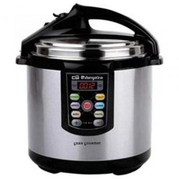 Orbegozo HPE 6075 - Olla a presión, capacidad 6 litros, acero inoxidable, color gris