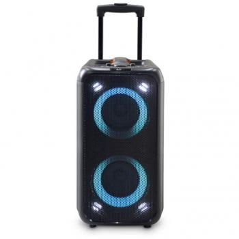 Altavoz Bluetooth de Fiesta Nedis 240W, Batería 5h, Asa de Transporte, Luces de Fiesta, Ecualizador, Negro/Naranja
