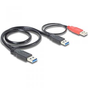 Cable USB 3.0 Tipo A Macho a USB Tipo A Macho - 0,6 m, Negro