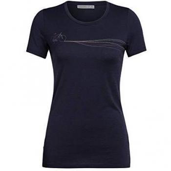 Icebreaker 150 Tech Lite - Camiseta de manga corta para mujer, primavera/verano, color azul marino, tamaño small