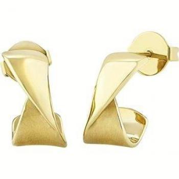 Pendientes de mujer BREIL RETWIST en acero color gold talla small sin piedras - TJ3468
