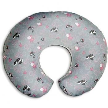 Boppy- Cojín de lactancia algodón, ergonómico, indeformable y optima adaptabilidad, de 0 a 12 meses, color rosa zorros