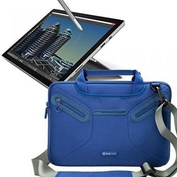 Evecase Funda para Microsoft Surface Pro 3 Bolso Mensajero de Neopreno con Manijas, Correa de Hombro y Bolsillos para accesorios