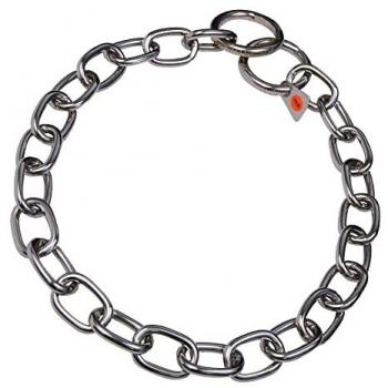 Collar para Perro HS Sprenger Plateado 4 mm Eslabones Semi-Largo Acero Inoxidable (64 cm)