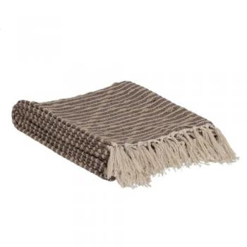 Manta Beige 125 x 150 cm - Algodón y Poliéster - Plaid para el Hogar