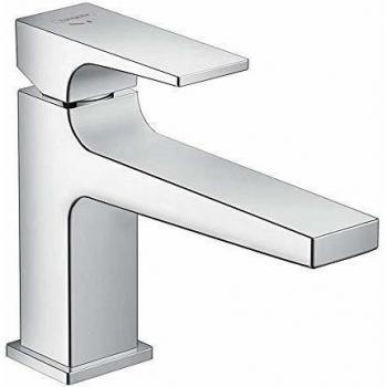 Hansgrohe 32503000 Metropol 100 Grifo de Lavabo CoolStart, con vaciador Push-Open, Cromo, 100 mm