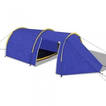 Navy Blue/Yellow 4-Person Dome Camping Tent