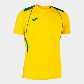 Camiseta de Manga Corta Joma Championship VII Hombre Niño Amarillo Verde