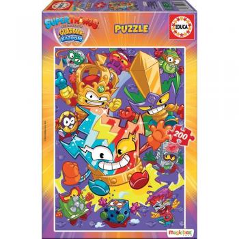 Educa Superthings Puzzle 200 Piezas, Rompecabezas de 40 x 28 cm con Personajes de Superthings para Niños a Partir de 6 Años (19301)