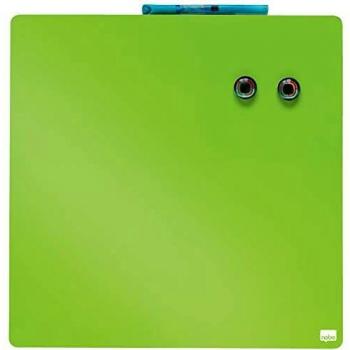 Nobo Pizarra Magnética Pequeña de Color, Sin Marco, Borrado en Seco, Fácil de Limpiar, Aptas Para Uso En Pared, Casa y Oficina, 360 x 360 mm, Verde, 1903773