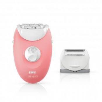 Braun Silk-épil 3 3-440 Depiladora con 20 pinzas, Rosa y Blanco