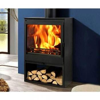 ESTUFA DE LEÑA PANADERO SAPHIR ECODESIGN 7,1 kW 810x563x396mm COLOR NEGRO