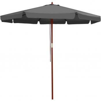 Parasol de Jardín Antracita Ø330cm con Protección UV80+ y Repelente al Agua