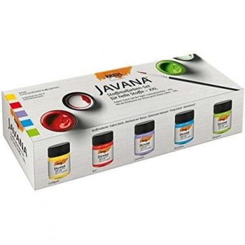 Set de Pintura Textil Javana XXL para Tejidos Claros - 5 x 50 ml