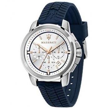 Maserati Men's Stainless Steel, Silicone Watch, Successo Collection, with Silicone Strap - R8871621013