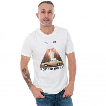JACK & JONES Camiseta Hombre XL Blanco 12140530 PKTGMS Inner City tee SS Cloud Dancer