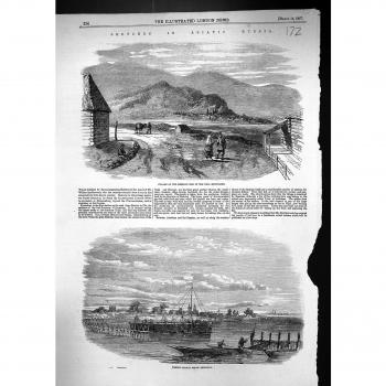 Impresión Antigua De 1857 el Pueblo Asiático Siberia Urales, Pescados S de Rusia